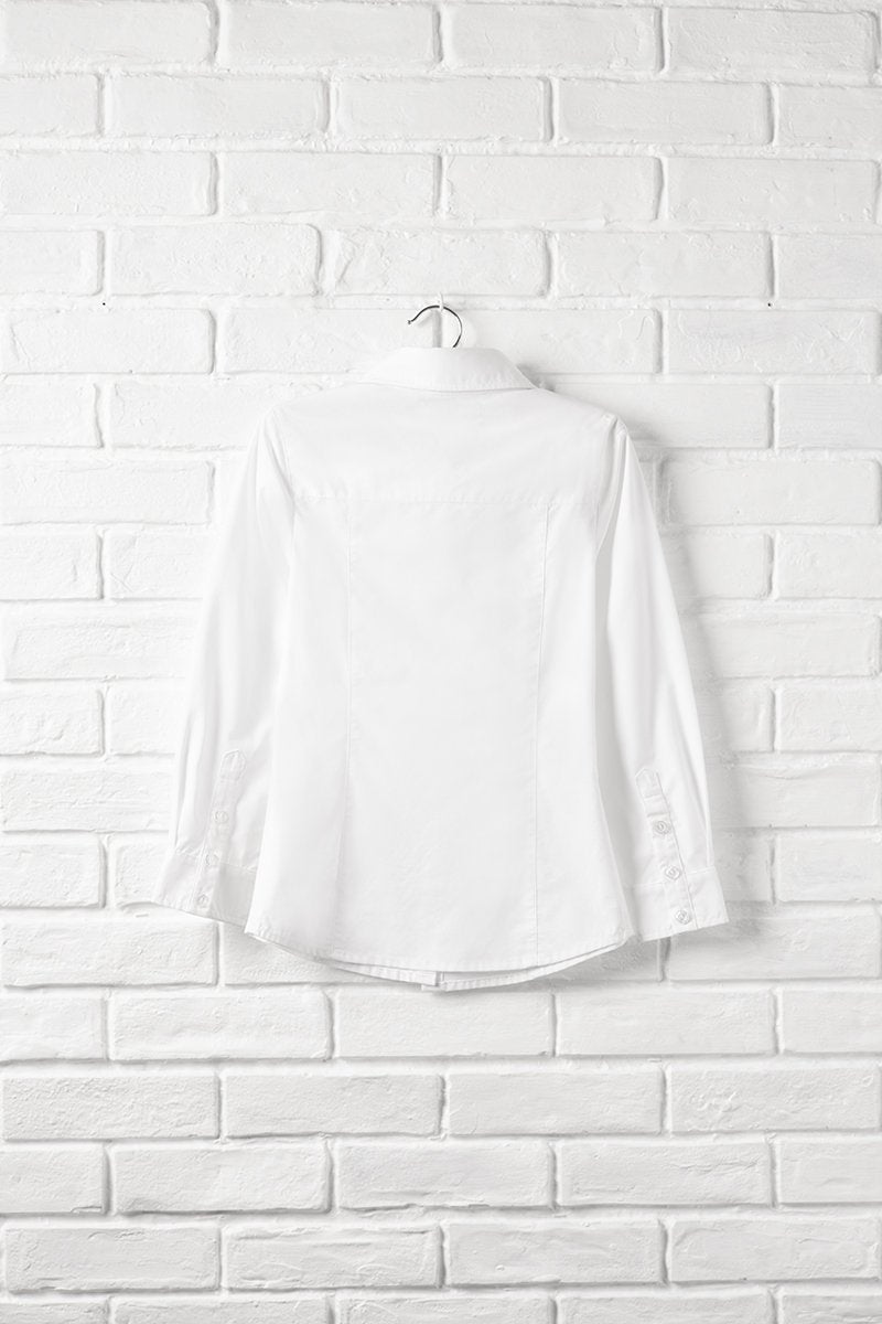 Feminine Long Sleeve Button Front Shirt