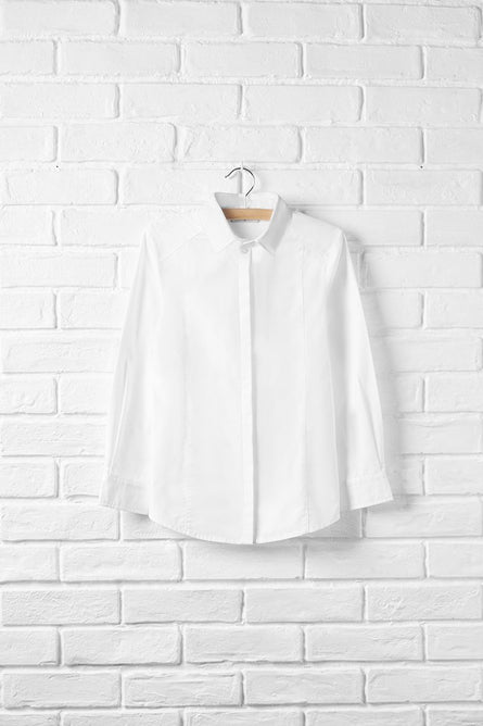 Feminine Long Sleeve Button Front Shirt