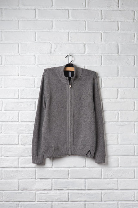 Unisex Reversible Full Zip Front Sweater Cardigan