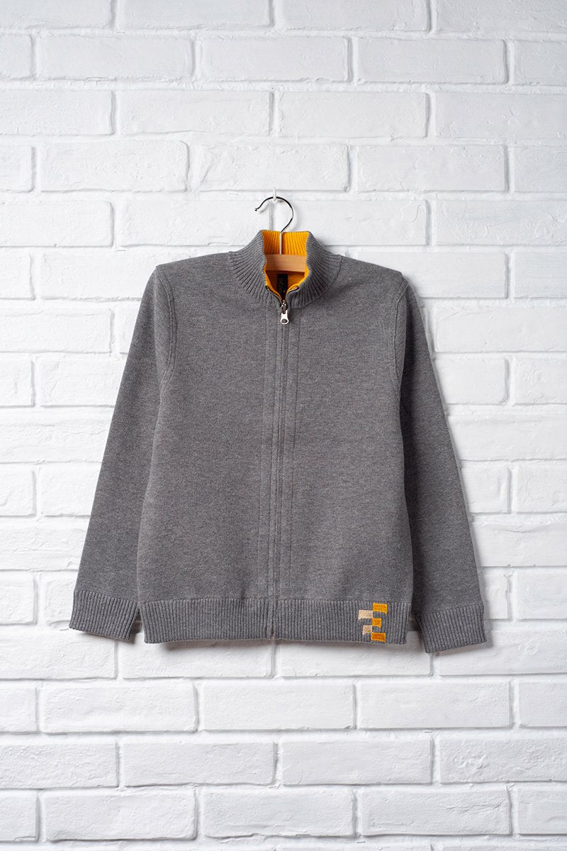 Reversible Zip Front Sweater Cardigan
