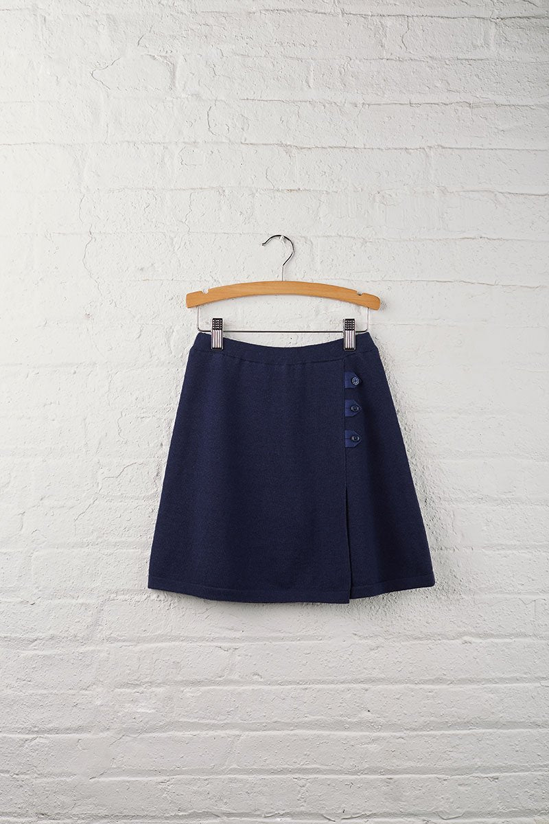 Girls Button Tab Sweater Skirt